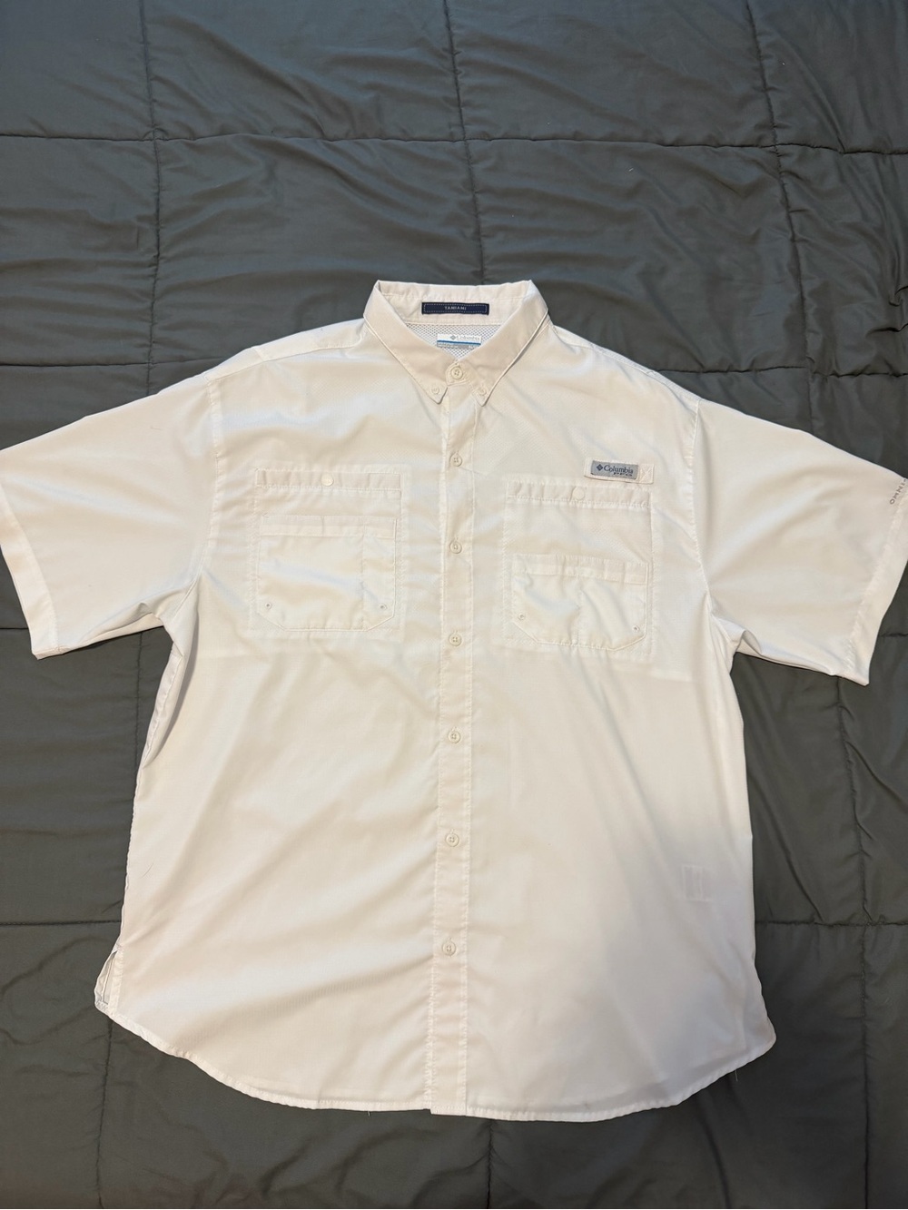 Columbia PFG Men’s Short Sleeve Button-Down Shirt - White